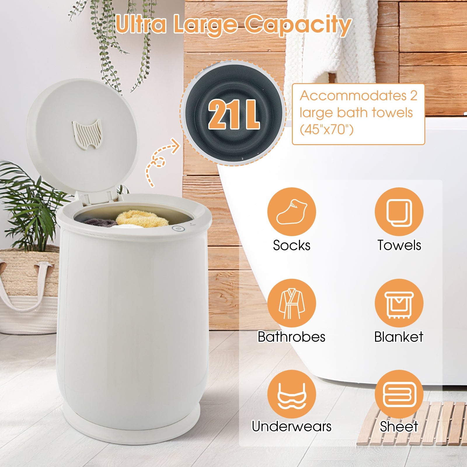 Bathroom Towel Warmer - 21L